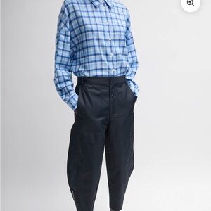 Tibi Eco Nylon Colt Trouser Navy 6S